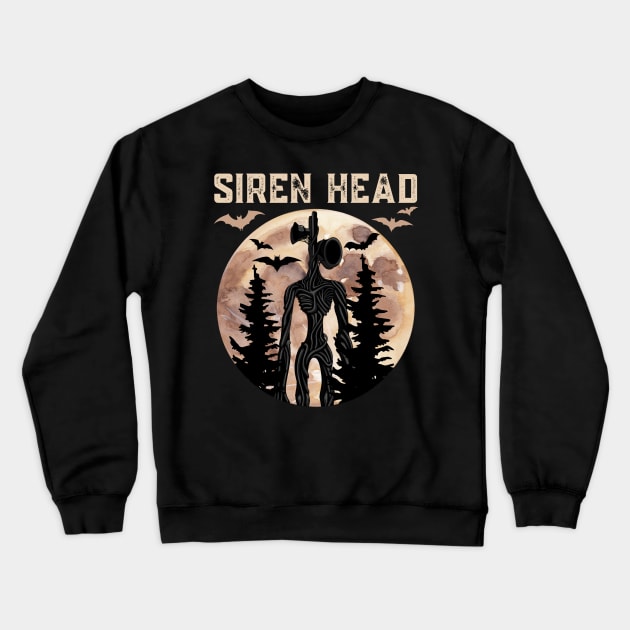 Creepy Siren Head Creature Crewneck Sweatshirt by Souls.Print